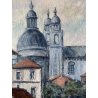 QUADRO DIPINTO OLIO C. Borrè VEDUTA VENEZIA SANTA MARIA DELLA SALUTE CANALE '79