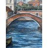 QUADRO DIPINTO OLIO C. Borrè VEDUTA VENEZIA SANTA MARIA DELLA SALUTE CANALE '79