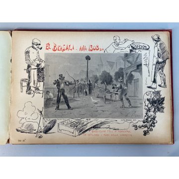 ANTICO LIBRO ORIGINI DEI GIUOCHI INFANTILI (bizzarrie) ROSSO ORO MILANO 1890