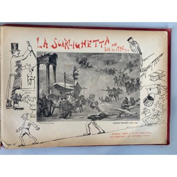 ANTICO LIBRO ORIGINI DEI GIUOCHI INFANTILI (bizzarrie) ROSSO ORO MILANO 1890