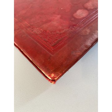 ANTICO LIBRO ORIGINI DEI GIUOCHI INFANTILI (bizzarrie) ROSSO ORO MILANO 1890