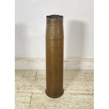 GRANDE VASO OTTONE BOSSOLO PROIETTILE 1979 ARTIGLIERIA GUERRA VASE MISSILE EPOCA
