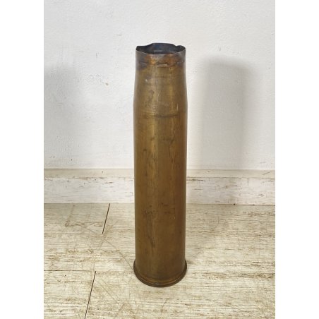 GRANDE VASO OTTONE BOSSOLO PROIETTILE 1979 ARTIGLIERIA GUERRA VASE MISSILE EPOCA