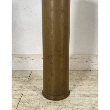 GRANDE VASO OTTONE BOSSOLO PROIETTILE 1979 ARTIGLIERIA GUERRA VASE MISSILE EPOCA