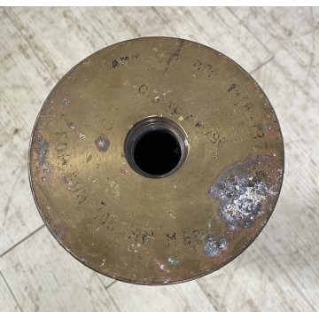 GRANDE VASO OTTONE BOSSOLO PROIETTILE 1979 ARTIGLIERIA GUERRA VASE MISSILE EPOCA