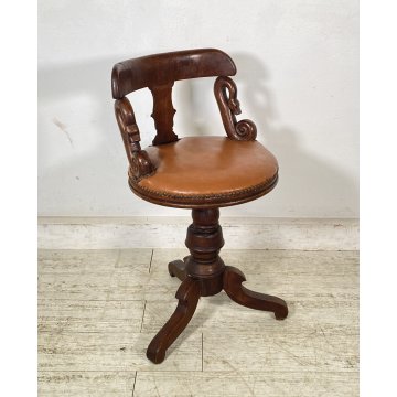 ANTICO SGABELLO FRANCESE SEDIA POLTRONCINA BAROCCO SEGGIOLA LEGNO EPOCA CHAIR