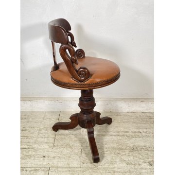 ANTICO SGABELLO FRANCESE SEDIA POLTRONCINA BAROCCO SEGGIOLA LEGNO EPOCA CHAIR