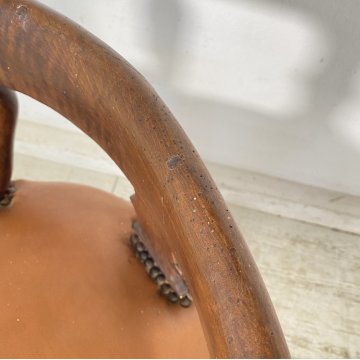 ANTICO SGABELLO FRANCESE SEDIA POLTRONCINA BAROCCO SEGGIOLA LEGNO EPOCA CHAIR