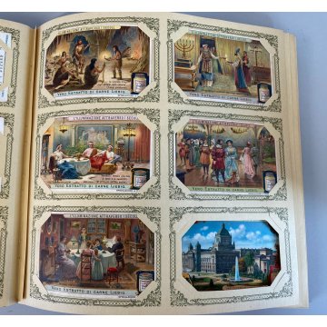 ALBUM FIGURINE Liebig 40 SERIE RACCOGLITORE VERDE 3 FIG. MANCANTI 1905-1953 ITA