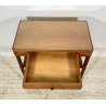 TAVOLINO SALOTTO DESIGN ANNI 7O LEGNO VETRO SMALL TABLE SCRITTOIO CASSETTO