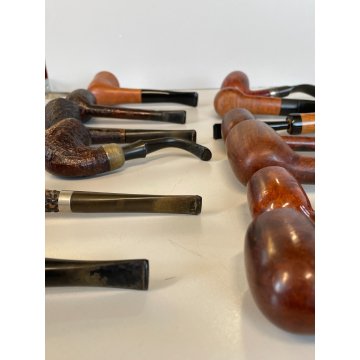 LOTTO 20 PIPE VINTAGE LEGNO ARGENTO SMOKING FUMO PFEIFE PIPA SAVINELLI LA FIAMMA