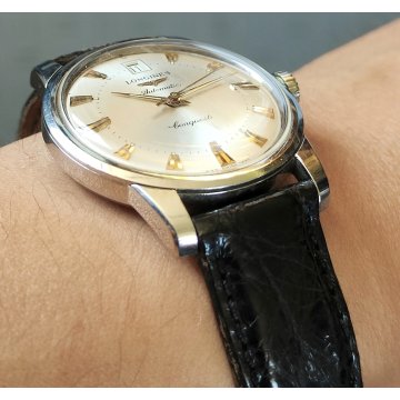 LONGINES Conquest Automatic L633.5 OROLOGIO POLSO ACCIAIO Vintage Wrist Watch