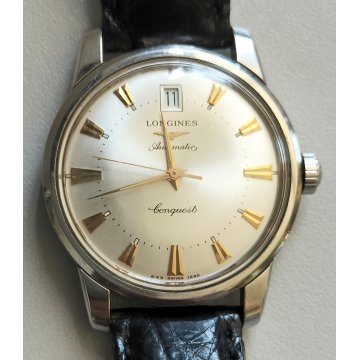 LONGINES Conquest Automatic L633.5 OROLOGIO POLSO ACCIAIO Vintage Wrist Watch