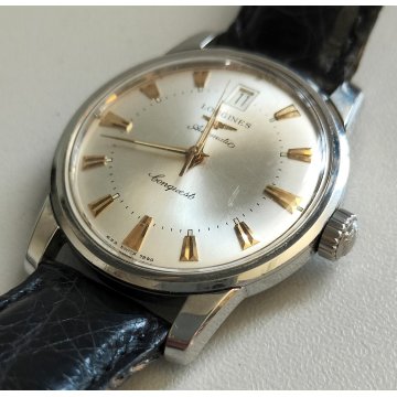 LONGINES Conquest Automatic L633.5 OROLOGIO POLSO ACCIAIO Vintage Wrist Watch