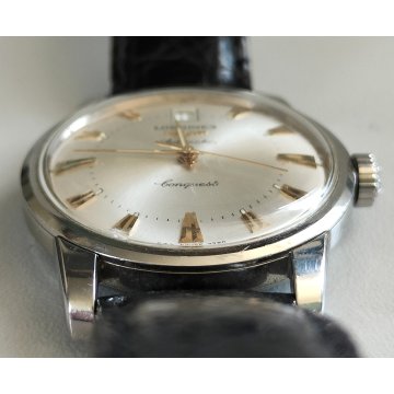 LONGINES Conquest Automatic L633.5 OROLOGIO POLSO ACCIAIO Vintage Wrist Watch