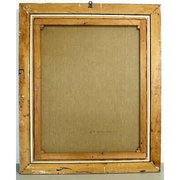 ANTICO QUADRO Giovanni Bossone PAESAGGIO MONTANO VEDUTA ALTA VALLE ANZASCA  '900