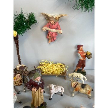 ANTICO LOTTO RELIGIOSO STATUINE PRESEPE 42 PZ C.C MILANO CONFALONIERI GESSO OLD