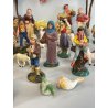 ANTICO LOTTO RELIGIOSO STATUINE PRESEPE 42 PZ C.C MILANO CONFALONIERI GESSO OLD