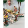 ANTICO LOTTO RELIGIOSO STATUINE PRESEPE 42 PZ C.C MILANO CONFALONIERI GESSO OLD