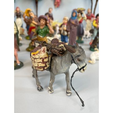 ANTICO LOTTO RELIGIOSO STATUINE PRESEPE 42 PZ C.C MILANO CONFALONIERI GESSO OLD