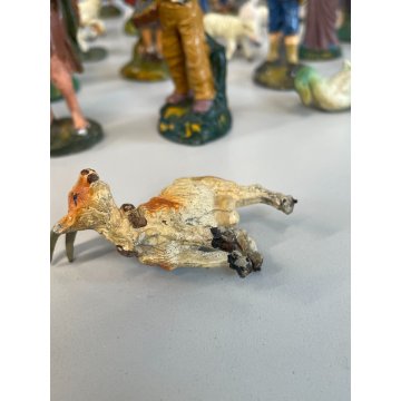 ANTICO LOTTO RELIGIOSO STATUINE PRESEPE 42 PZ C.C MILANO CONFALONIERI GESSO OLD