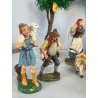 ANTICO LOTTO RELIGIOSO STATUINE PRESEPE 42 PZ C.C MILANO CONFALONIERI GESSO OLD