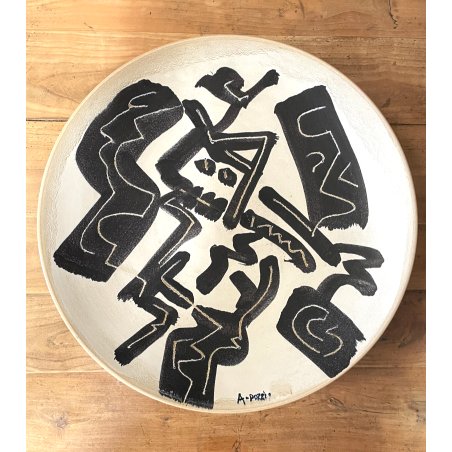 RARA UNICA OPERA AMBROGIO POZZI CENTROTAVOLA PIATTO DESIGN PORTA FRUTTA CIOTOLA