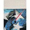 STAMPA MULTIPLO MARIO SCHIFANO "FINESTRA" ARTE CONTEMPORANEA QUADRO EPOCA 1970