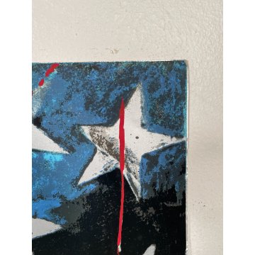 STAMPA MULTIPLO MARIO SCHIFANO "FINESTRA" ARTE CONTEMPORANEA QUADRO EPOCA 1970