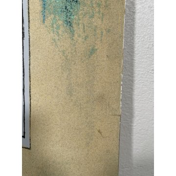 STAMPA MULTIPLO MARIO SCHIFANO "FINESTRA" ARTE CONTEMPORANEA QUADRO EPOCA 1970