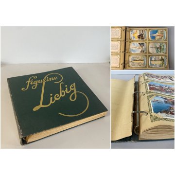 ALBUM FIGURINE Liebig 40 SERIE COMPLETE RACCOGLITORE VERDE ANELLI META' '900 ITA
