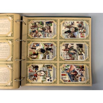 ALBUM FIGURINE Liebig 40 SERIE COMPLETE RACCOGLITORE VERDE ANELLI META' '900 ITA
