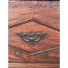 ANTICA PICCOLA CASSAPANCA legno PIOPPO 58 cm epoca 1900 OLD WOOD CHEST FORMELLA