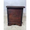 ANTICA PICCOLA CASSAPANCA legno PIOPPO 58 cm epoca 1900 OLD WOOD CHEST FORMELLA