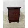 ANTICA PICCOLA CASSAPANCA legno PIOPPO 58 cm epoca 1900 OLD WOOD CHEST FORMELLA