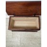 ANTICA PICCOLA CASSAPANCA legno PIOPPO 58 cm epoca 1900 OLD WOOD CHEST FORMELLA
