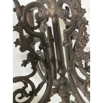 ANTICO TRITTICO ANTIMONIO BRONZATO MARMO Orologio Parigina 2 CANDELABRO 1800