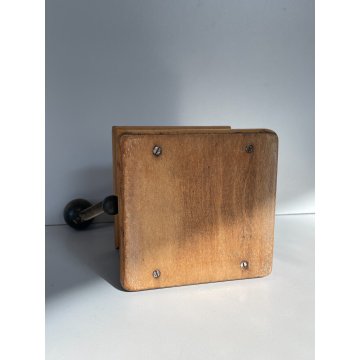 ANTICO MACINA CAFFE MACININO FRABER AZZURRO BLU COFFEE GRINDER Kaffeemühle LEGNO