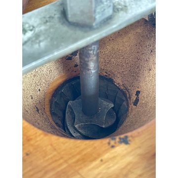 ANTICO MACINA CAFFE MACININO FRABER AZZURRO BLU COFFEE GRINDER Kaffeemühle LEGNO
