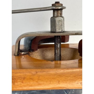 ANTICO MACINA CAFFE MACININO FRABER AZZURRO BLU COFFEE GRINDER Kaffeemühle LEGNO