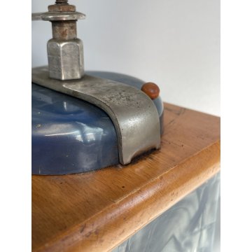 ANTICO MACINA CAFFE MACININO FRABER AZZURRO BLU COFFEE GRINDER Kaffeemühle LEGNO