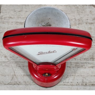 BERKEL Bilancia 1 PIATTO colore ROSSO portata 3 kg PESO div. 5 gr VINTAGE SCALE