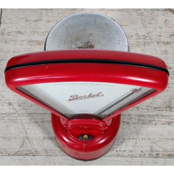 BERKEL Bilancia 1 PIATTO colore ROSSO portata 3 kg PESO div. 5 gr VINTAGE SCALE