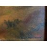 QUADRO DIPINTO OLIO TAVOLA Dante Montanari PAESAGGIO COLLINARE RUSCELLO '900