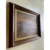 QUADRO DIPINTO OLIO TAVOLA Dante Montanari PAESAGGIO COLLINARE RUSCELLO '900