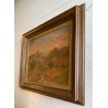 QUADRO DIPINTO OLIO TAVOLA Dante Montanari PAESAGGIO COLLINARE RUSCELLO '900