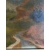 QUADRO DIPINTO OLIO TAVOLA Dante Montanari PAESAGGIO COLLINARE RUSCELLO '900