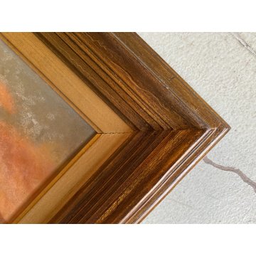 QUADRO DIPINTO OLIO TAVOLA Dante Montanari PAESAGGIO COLLINARE RUSCELLO '900