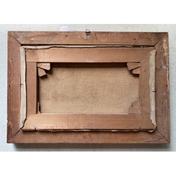 ANTICO QUADRO OLIO TELA ATTR. Achille Cattane VEDUTA DARSENA PORTA TICINESE '800