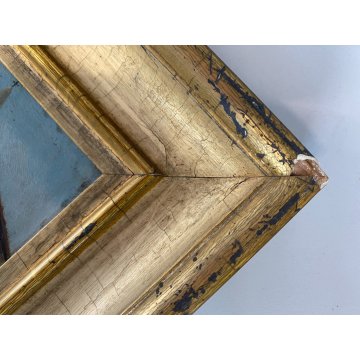 ANTICO DIPINTO OLIO TELA AC ATTR. Achille Cattaneo PAESAGGIO VEDUTA LAGO CHIESA